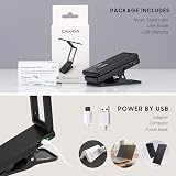 CAHAYA Rechargeable LED Music Stand Light w Clip 10 LEDs 2 Brightness Modes view 3