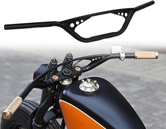 Amazon 1インチ ドラッグハンドルバー Zバー ハーレー スポーツスター ファットボーイ ダイナ ソフテイル V Rod カフェ チョッパー ボバー カスタム ストリート ボブ ツーリング ロードキング ロードストリート グライド ブラック ハンドルバー 車 バイク