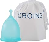 CROING Menstrual Cup Set - 2 Cups, Silicone Cup & Storage Bag - Eco-Friendly view 3