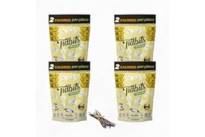 TIDBITS FUN BITES Meringues Vanilla Flavor 4 Pack, Gluten Free and Low Sugar Snacks, Low Calorie and Low Carb Snack Healthy Snacks