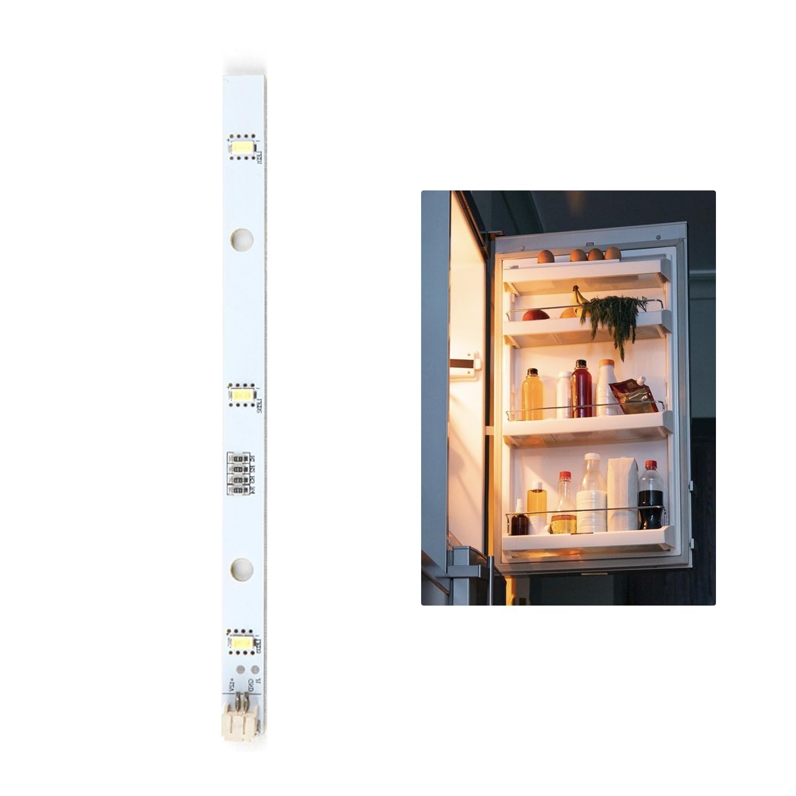 Bloomique LED Strip Light, DC12V 2W Replacement Fridge Light Bar Compatible with RONGSHENG/HISENSE E349766 MDDZ-162A 1629348 1529227 and Kenwood Fridge KIFF5017 KIFF5020 KIFF7017
