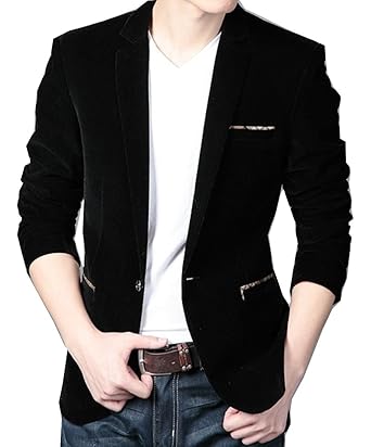 Amazon 秋物 メンズ カジュアルジャケット スーツ シングルブレスト