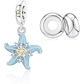 PARCOM 3 Pack Sterling Silver Charms for Pandora Bracelets and Necklaces,perfect Valentine's Day gift, Round Spacer Beads Pendant Jewelry Gift for Women