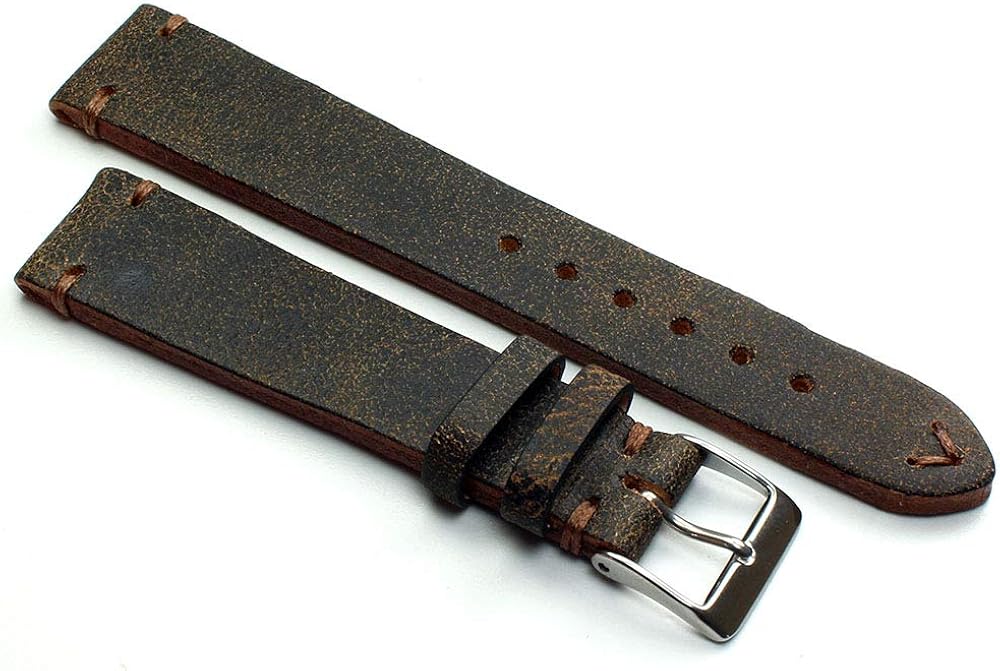 Sulla 19 mm vintage leather watch strap, handmade in Germany, retro look, brown - Image 3