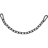 1Pcs Black Heavy Duty Hanging Chains with 2 Carabiners, Chair Hardware for Indoor Outdoor Playground Hammock Punching Bags 800 LB Capacity Small Chain Double Clips (Black Metal Chain-0.5m-1PCS)