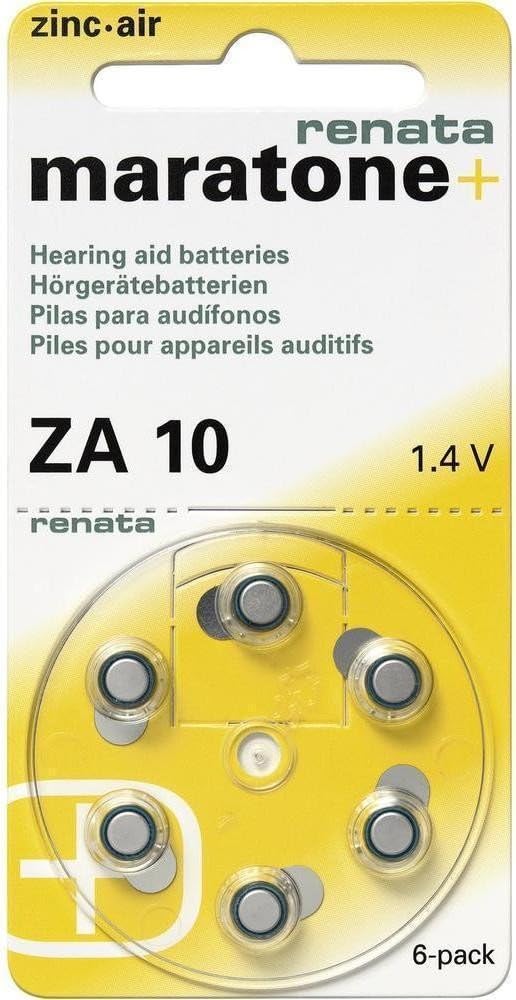 MICROELETTRONICA - Cell button battery ZA 10 Zinc Renata hearing aid 100 mAh 18pcs