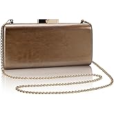 Simcat Acrylic Clutch Purse for Women, Chic Metal Evening Bag, Marble Evening Clutch Bag with Chain for Prom Wedding Party