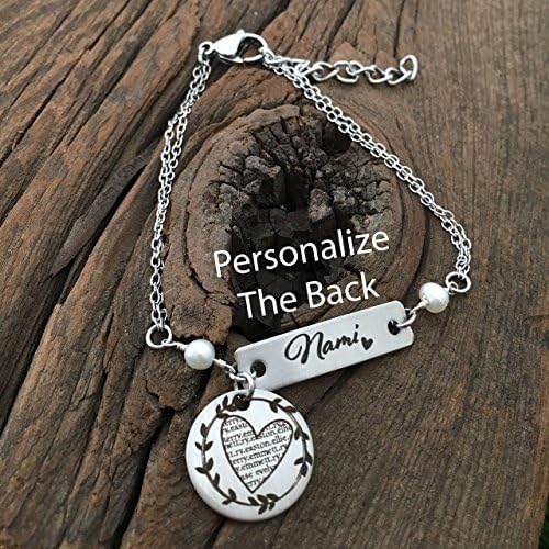 Personalized Grandma Bracelet Gift From Grandkids Personalized Name Jewelry Nami Bracelet Gift Mother's Day Bracelet Gift For Grandma