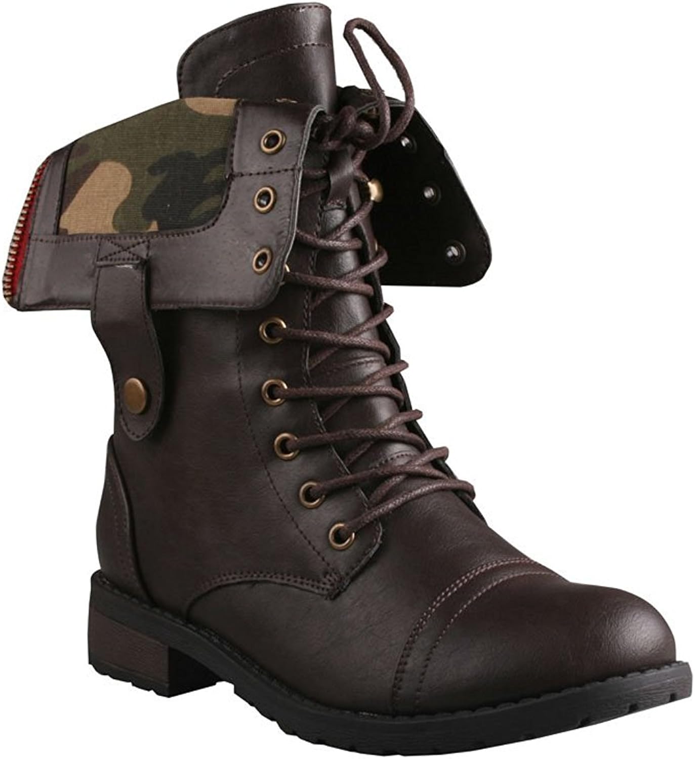 Refresh Terra12 Women's Lace up mid Calf Combat Boots