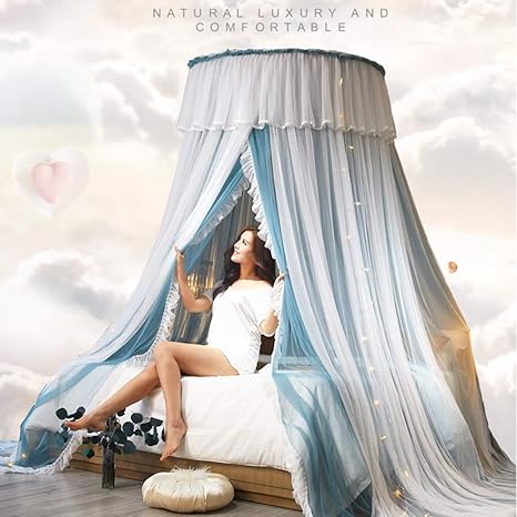 Amazon 年最新 Ruby天蓋蚊帳 蚊帳 天蓋カーテン 円形蚊帳 モスキートネット オシャレ カーテン お姫様気分 オシャレ 可愛い 蚊帳 お姫様 吊り下げタイプ 吊り下げ インテリア 防虫防蚊 デング熱の対策 快適な安眠へ 取り付け簡単 収納便利 贈答灯 グレー 1 2