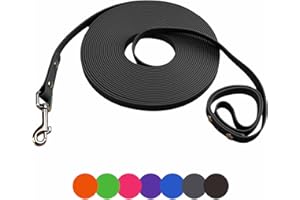 Dog Training Leash, Waterproof Long Dog Leash, Easy to Clean Long Line 6FT 10FT 15FT 30FT 50FT for Small, Medium, Large Dogs 
