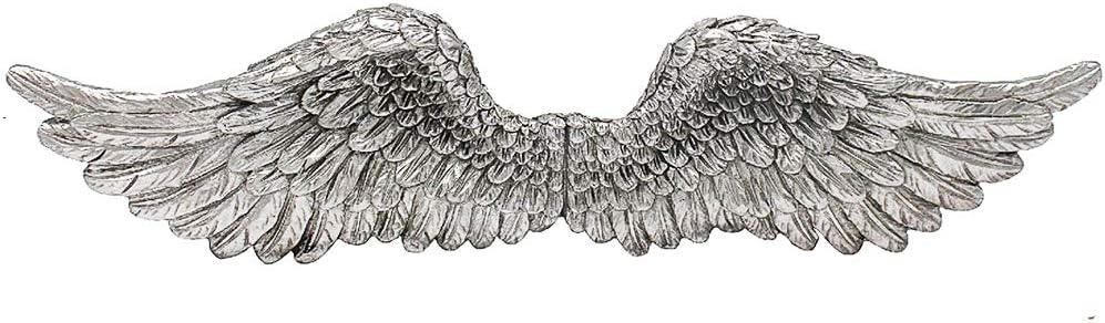 Leonardo Collection Silver Art Angel Wings, 51L x 51W cm