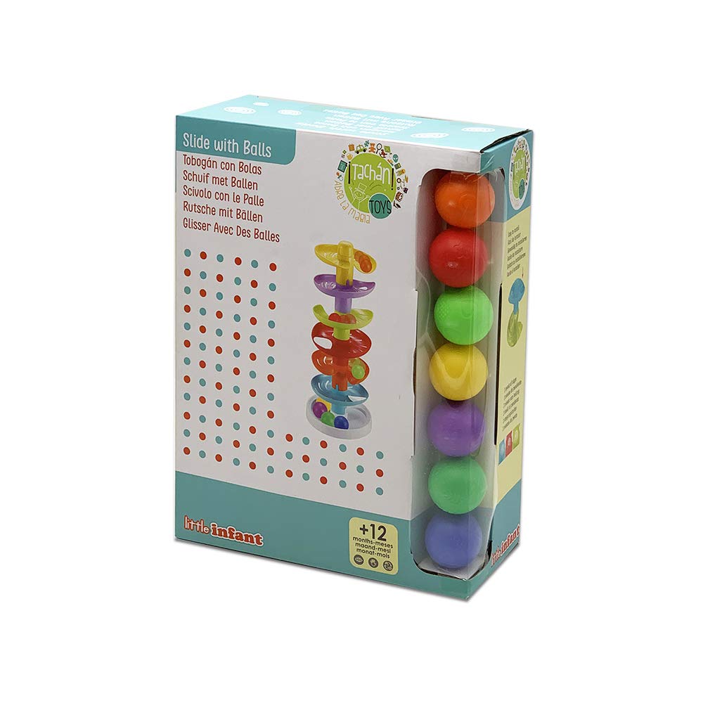 Tachan- Coloured Ball Slide 6 Heights, Multicolour (PL1016)