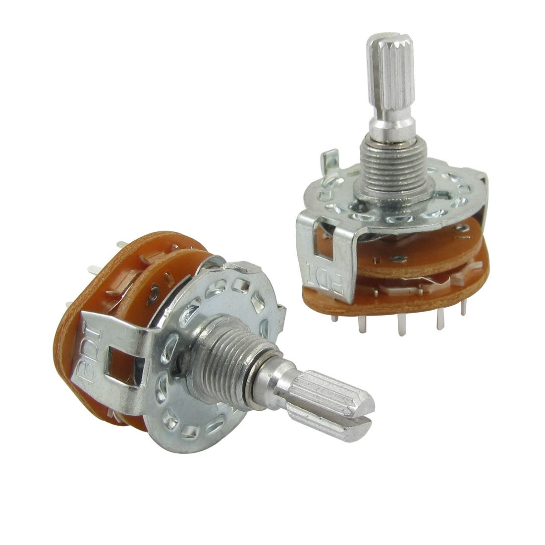 Sourcingmap Split Shaft 3P4T 4 Positions Rotary Switch (Bag of 2)