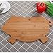 All Natural Bamboo Cutting Board Pig Bamboo Kitchen Country Decor Bar Serving Board Cheese Plate Wood Serving Board For Meat Vegetables Fruit Farmhouse 14.5 x 10 Inches