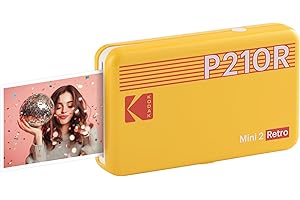 KODAK Mini 2 Retro 2x3 Portable Photo Printer, Bluetooth Smartphone Printer for iPhone & Android, Instant Color Prints, 4PASS