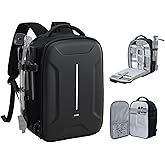llano 22L Large Hardshell Camera Backpack Case, Camera Bags for Photographers Compatible with DSLR and Mirrorless Cameras,for Sony Canon Nikon Fujifilm with Laptop Compartment,Travel and Outdoor