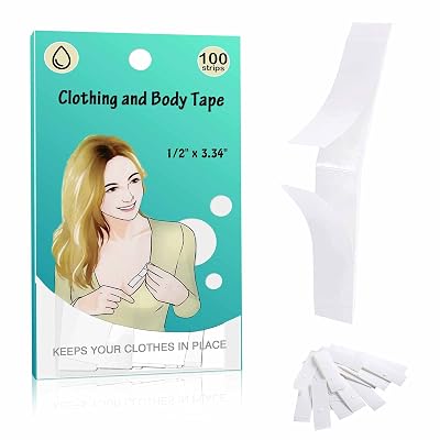 Buy Skin Friendly Materials For Sensitive Skin Women S Waterproof Double Sided Tape For Clothing And Body Fashion Clothes Tape Transparent Clear Tape To Stick Fabric To Body 100 Strips Online In Taiwan B08tcd4cyt