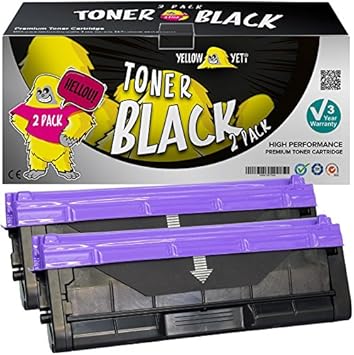 Yellow Yeti 407543 (2000 Seiten) 2 Schwarz Premium Toner kompatibel für Ricoh SP C250DN, SP C250SF, SP C252DN, SP C252SF [3 J