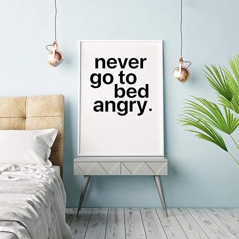 Bedroom Modern Wall Art Print Always Kiss Me Good Night