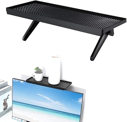 Amazon Co Jp Airblue ディスプレイボード モニター用小物テーブル デスクまわり ディスプレイ上部 収納台 小物収納 棚 テレビボード便利グッズ 小物収納 ケース付き パソコン 周辺機器
