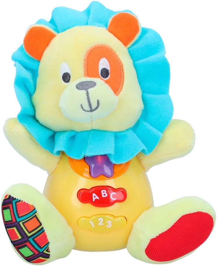 winfun ColorBaby 85178 Talking Plush Toy for Babies Colourful Lights, Language: Spanish Lion, Löwe, 21 centimeters - Image 3