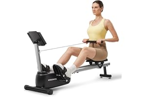 KINGSMITH Magnetic Rowing Machines for Home, 350LBS Capacity, APP Supported, Row Machine with Adjustable Resistance, Compact Rowing Machine Foldable