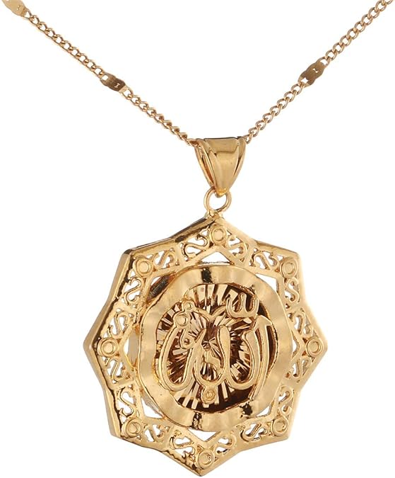 Yidan Islam Allah Pendant Chain for Men Jewelry Arabic Necklace Classic Muslim Gift