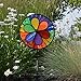 In the Breeze Rainbow Dazy Wheel Spinner - Ground Stake Included - Colorful Wind Spinner for Your Yard and Garden,2793