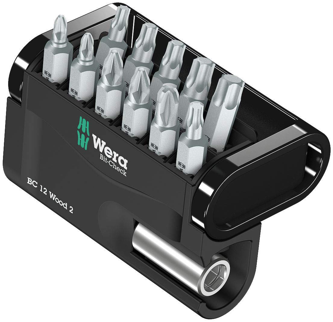 Wera 05057422001 Bit-Check 12 Wood 2 General Bit Set (12-Piece)