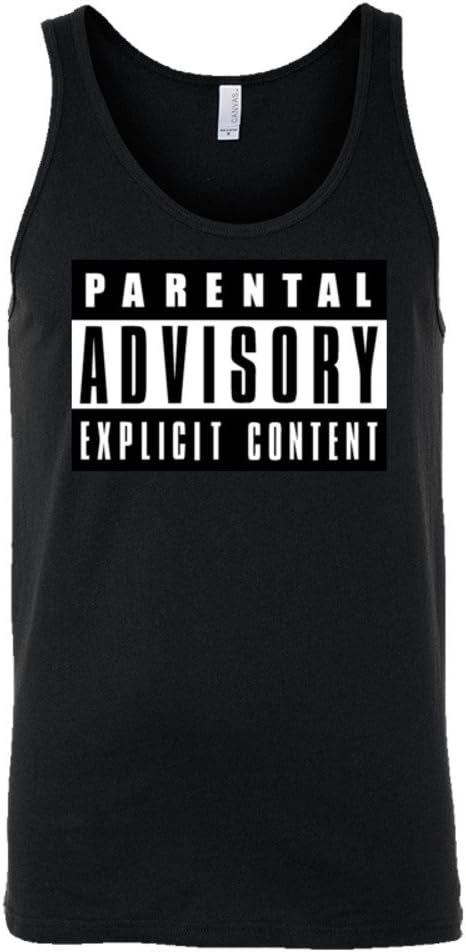 Men's Tank Top Parental Advisory Explicit Content Language Warning - Highest Quality Tank Top