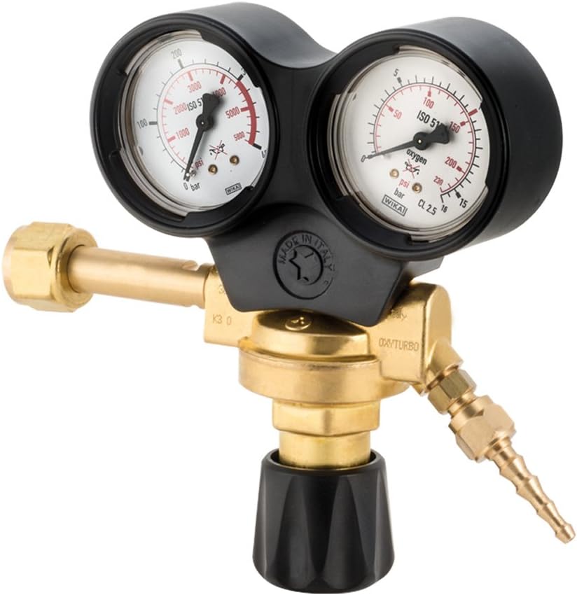 Riduttore Di Pressione Per Gas Saldatura - Per Ossigeno, MIG/MAG/TIG, Attacco W21, Marca Sherman Profi