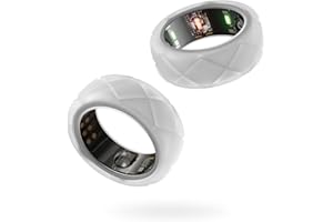 SZJCLTD for Oura Ring Protector, Ultra-Thin Anti-Scratch Elastic Silicone Oura Ring Cover for Oura Ring Gen 3 Smart Ring Working Out Gym (Translucent White (2 Pack), S for 6/7/8/9/10)