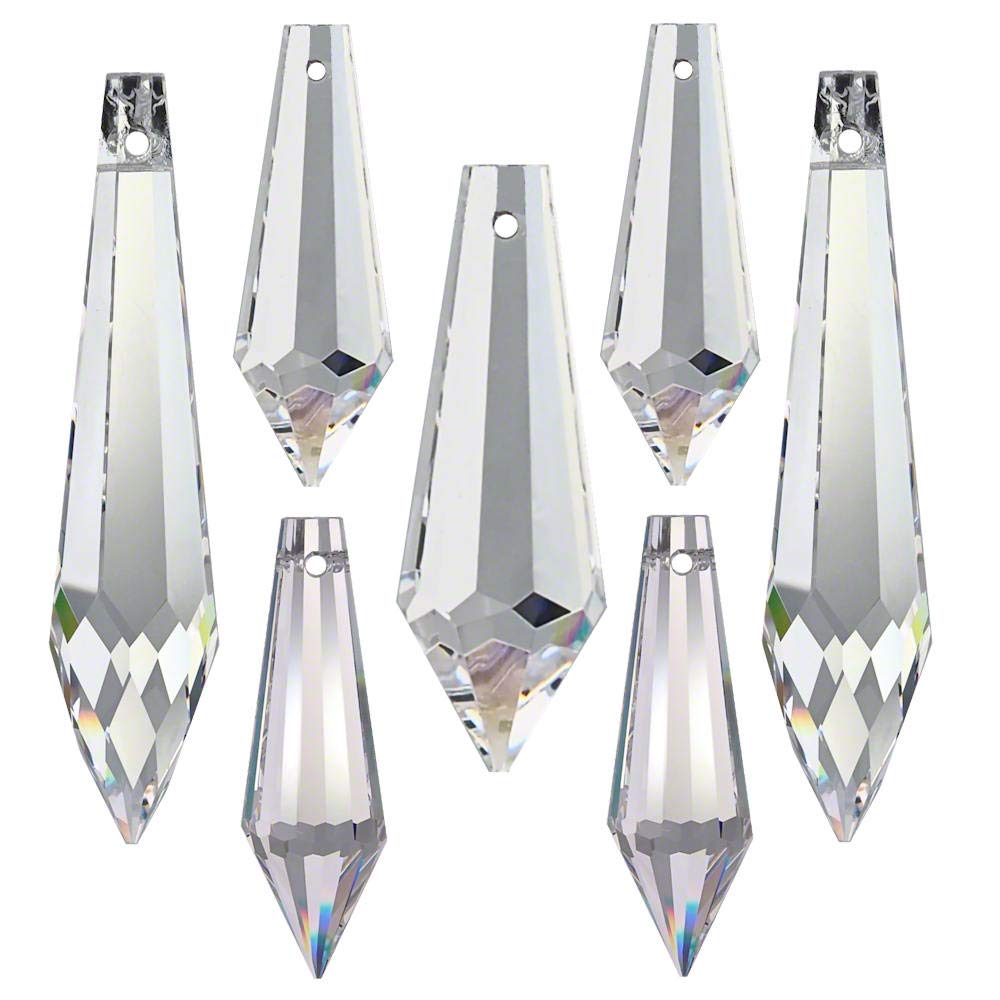 AMBROS Kristall 7 Piece 'Pointed' Crystal Set 38-63mm 30% PbO Feng Shui Suncatcher Rainbow Crystal