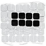 AUVON 2X2 44-Pack TENS Unit Pads, 2nd Gen Latex-Free Replacement Electrode Patches with Upgraded Self-Stick Performance and Non-Irritating Design