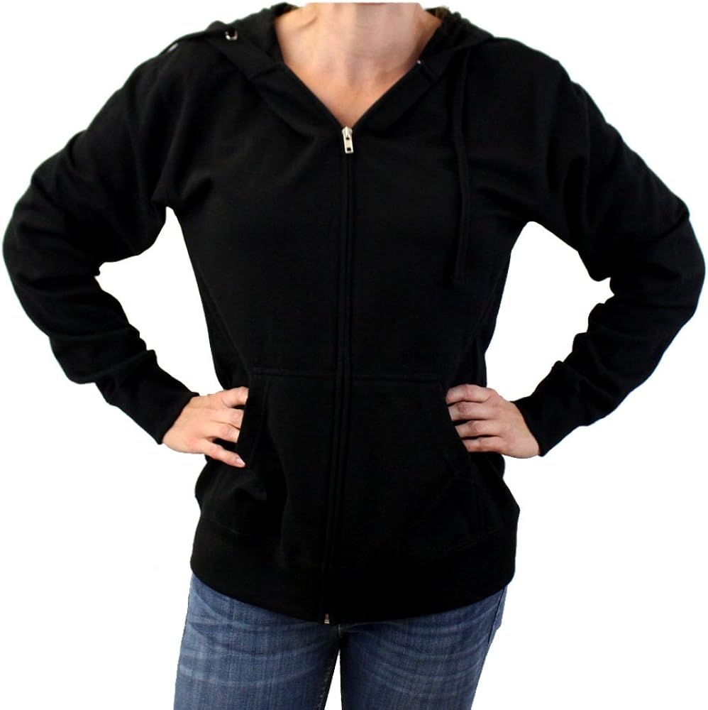 black hoodie silver zipper
