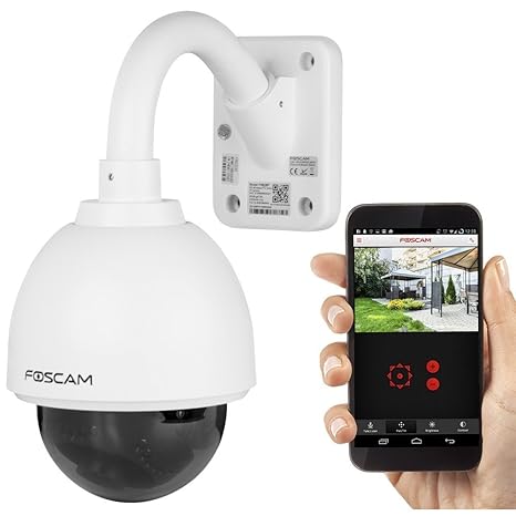 Foscam HD FI9828P (920p) Wireless IP Kamera Netzwerk Outdoor Dome Überwachungskamera, 3 fach optischer Zoom, Tag/Nacht-Sicht 
