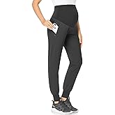POSHGLAM Women's Maternity Joggers Casual Scrub Pants Quick-Dry Lightweight Active Pants