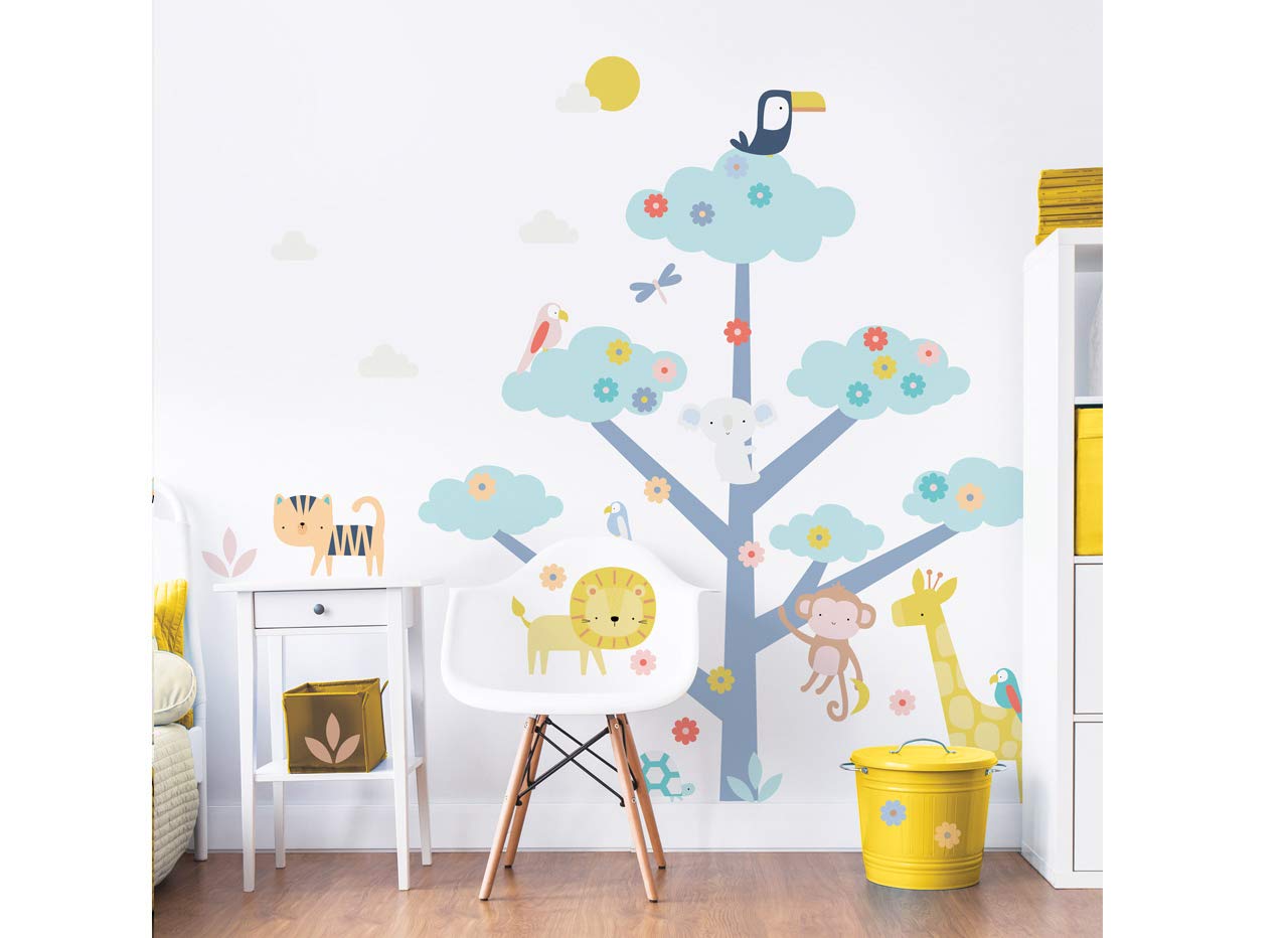 Walltastic Safari Animals Large Character Tree Sticker