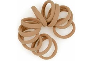 Cyndibands Seamless Hair Ties - Medium Blonde - Extra Gentle Soft and Stretchy Nylon Fabric Ponytail Holders - 12 Count