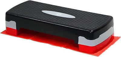 Crystals Exercise Step Platform Dual-Height 10/15 cm Black Red
