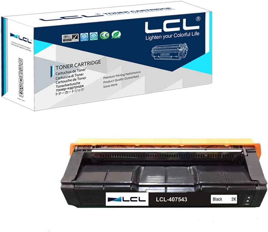 LCL Remanufactured Toner Cartridge 407543 sp c250 sp c250dn sp c250sf SP C261SFNW (1 Black) Replacement for Ricoh sp c250 sp c250dn sp c250sf SP C261SFNW