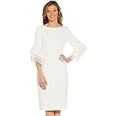 Adrianna Papell Knit Crepe Tiered Sleeve Dress