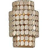 Capital Lighting 654121HB Eliana Handcrafted Unique Medallions Tiered Cylindrical Wall Sconce, 2-Light 120 Total Watts, 14" H