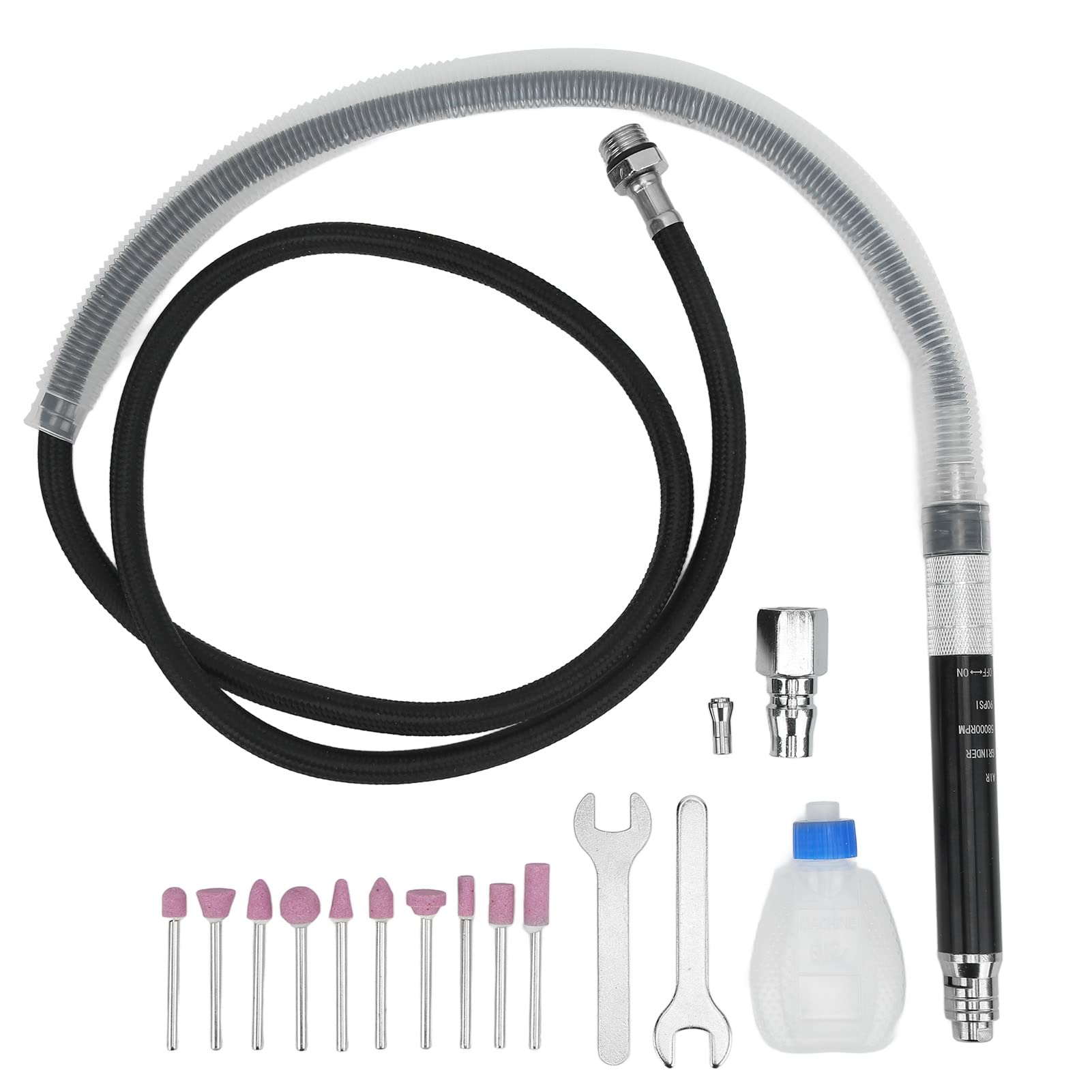 Pneumatic Pencil Die Grinder Kit Air Micro Pencil Die Grinder Set Portable Polishing Engraving Tool for Industrial