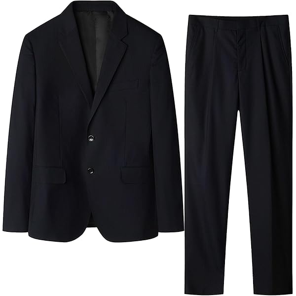 SWJGLITTR Men 2 Button 2 Piece Suit Regular Fit Business Jacket