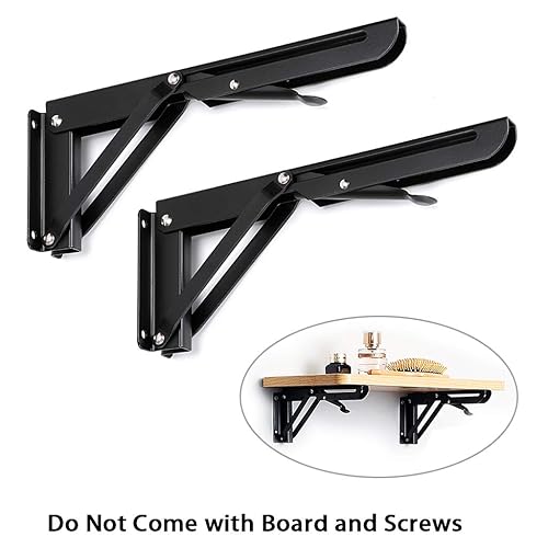 Table Worktop Folding Shelf Support Brackets Wall Mounted Hinged Spring