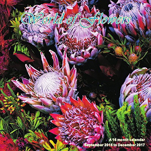 Garden Calendar - 2017 Wall Calendars - Calendar 2016 - Gardening Calendars - Flower Calendar - World of Flowers Monthly Wall Calendar by Magnum