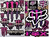 2 Rockstar Energy Drink Metal Mulisha Yamaha Kawasaki ATV Helmet Motorcycle Motocross Decal Racing Sticker