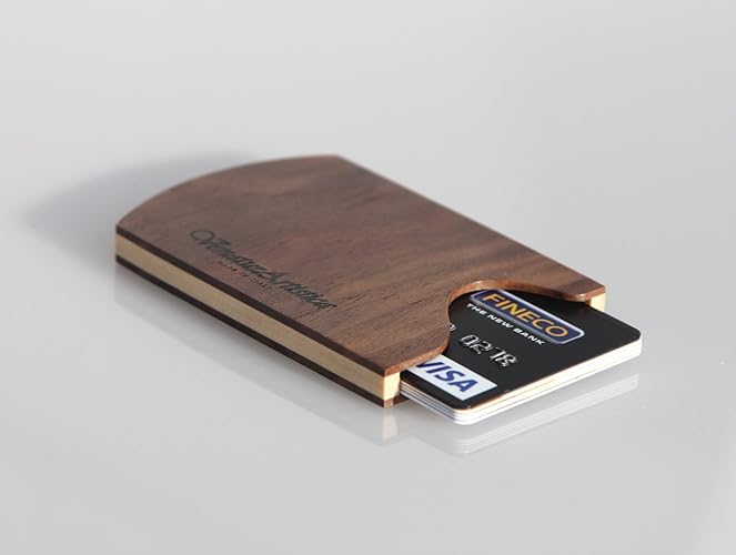 Wooden card case Business card holder Credit card case Wood